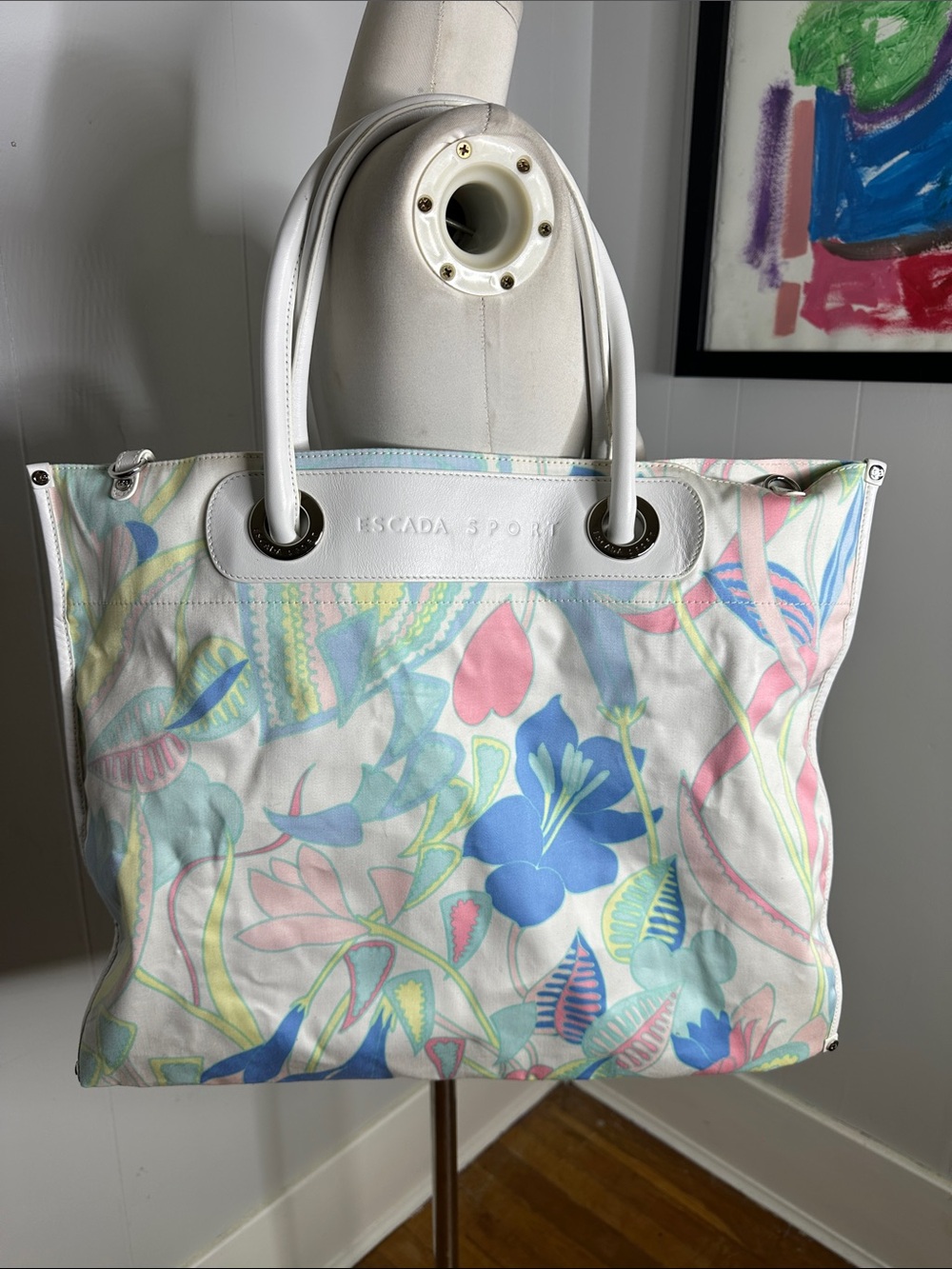 ESCADA SPORT Pastel Floral Tote Bag